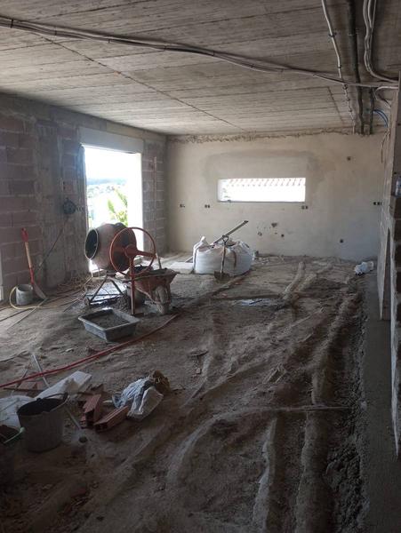 Preparação de argamassa em obra